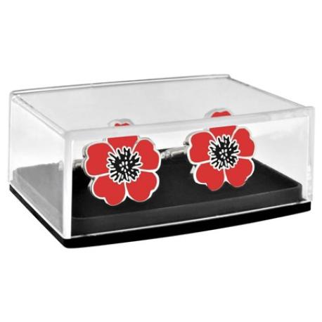     Poppy Flower Cufflink Set