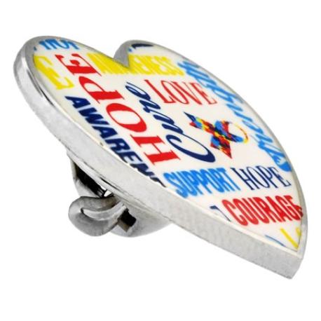     Autism Heart Words Pin