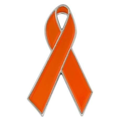     Orange Ribbon Pin