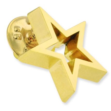     Star - Gold 3-D Cut-Out Pin