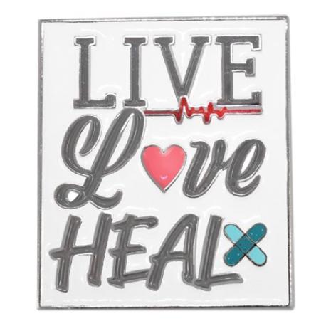     Live Love Heal Pin