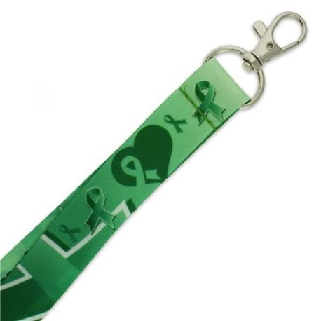     Green Awareness Ribbon Lanyard