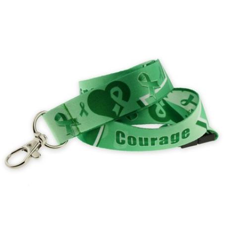     Green Awareness Ribbon Lanyard