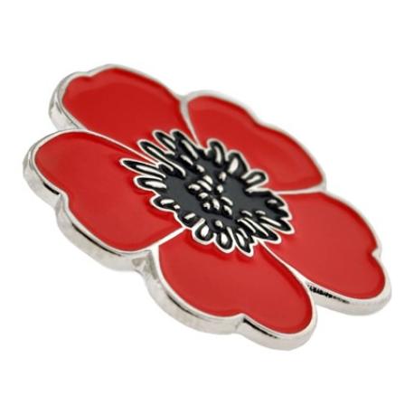     Poppy Flower Pin with Magnetic Back