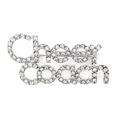     Rhinestone Cheer Coach Pin