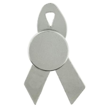     Purple Ribbon Pin Magnetic Back