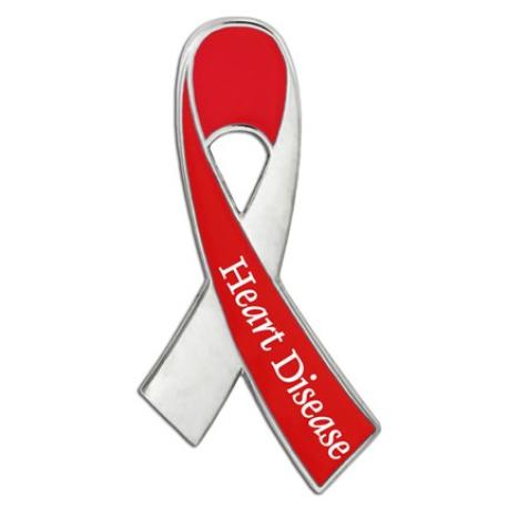     Heart Disease Awareness Ribbon Pin