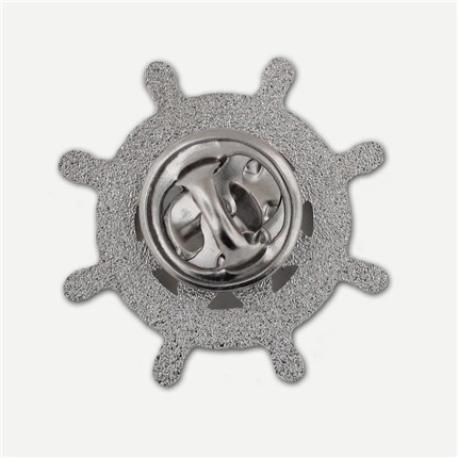     Silver Buddhist Wheel Pin