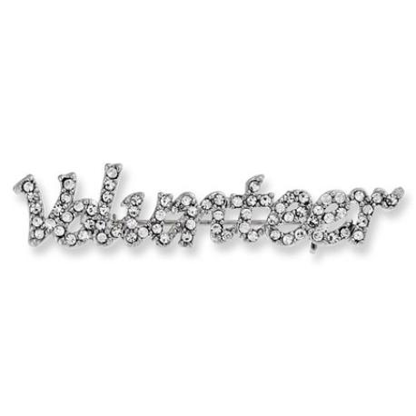     Rhinestone Volunteer Pin