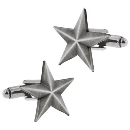     Antique Nickel Star Cufflink Set