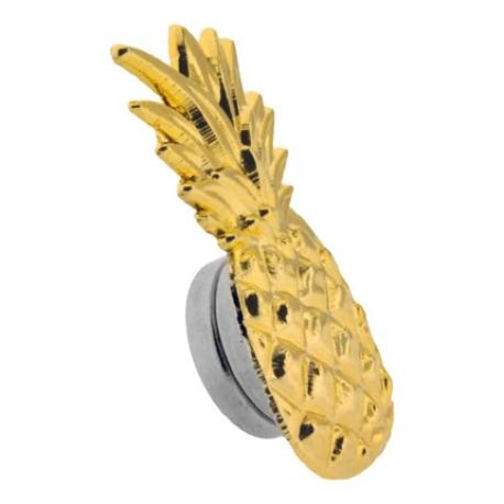     Golden Pineapple Pin Magnetic Back