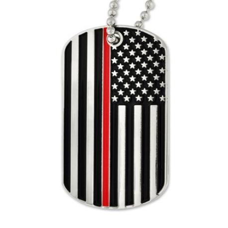     Thin Red Line Dog Tag - Engravable