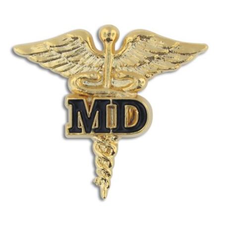     MD Caduceus Lapel Pin