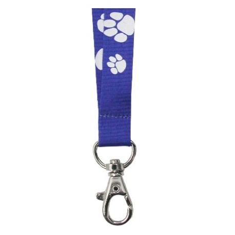     Paw Print Lanyard - Blue & White