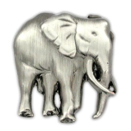     Elephant Pin - Antique Silver