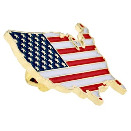     United States Shape Flag Lapel Pin