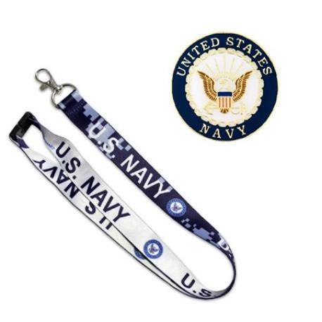     U.S. Navy Pin and Lanyard Set