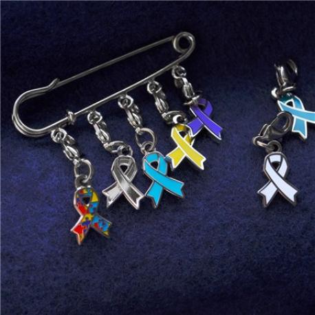     Lavender Awareness Ribbon Charm