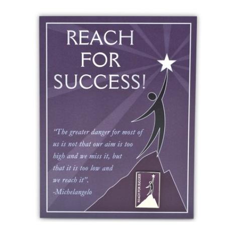     Reach For Success Card and Pin