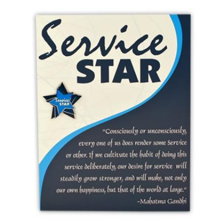     Service Star Card and Pin