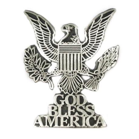     God Bless America Eagle Pin