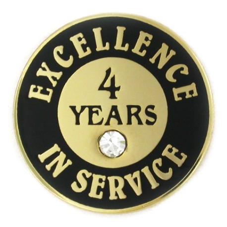     Excellence In Service Pin - 4 Years