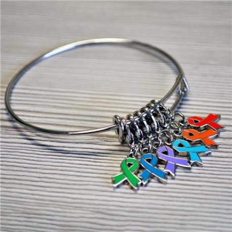     Black Awareness Ribbon Charm