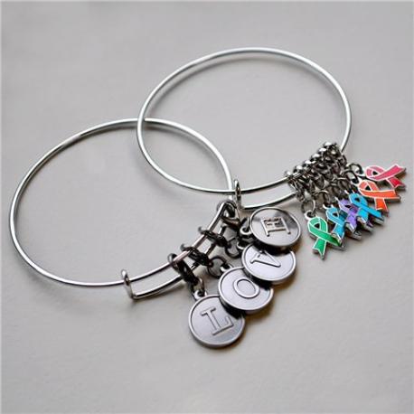     Teal Awareness Ribbon Charm