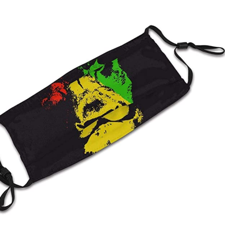     Rasta Lion of Judah Unisex Earloop Dust-Proof Face Cover Balaclava Mouth Cover Washable Reusable Filter